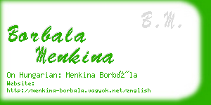 borbala menkina business card